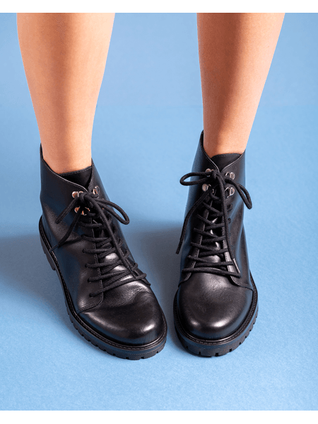 Coturno Couro Combat | Meu Sapato Preto | Meu Sapato Preto