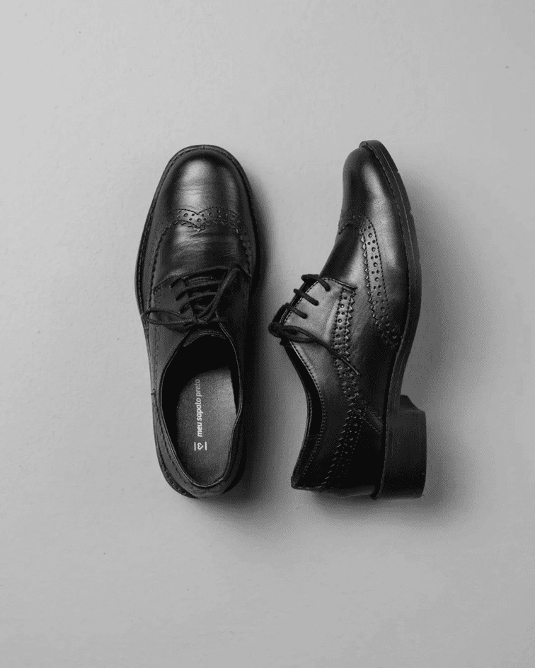 Oxford Couro Sola Preta Meu Sapato Preto Meu Sapato Preto