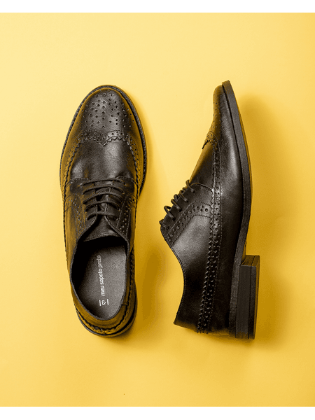 Oxford Couro Brogue | Meu Sapato Preto
