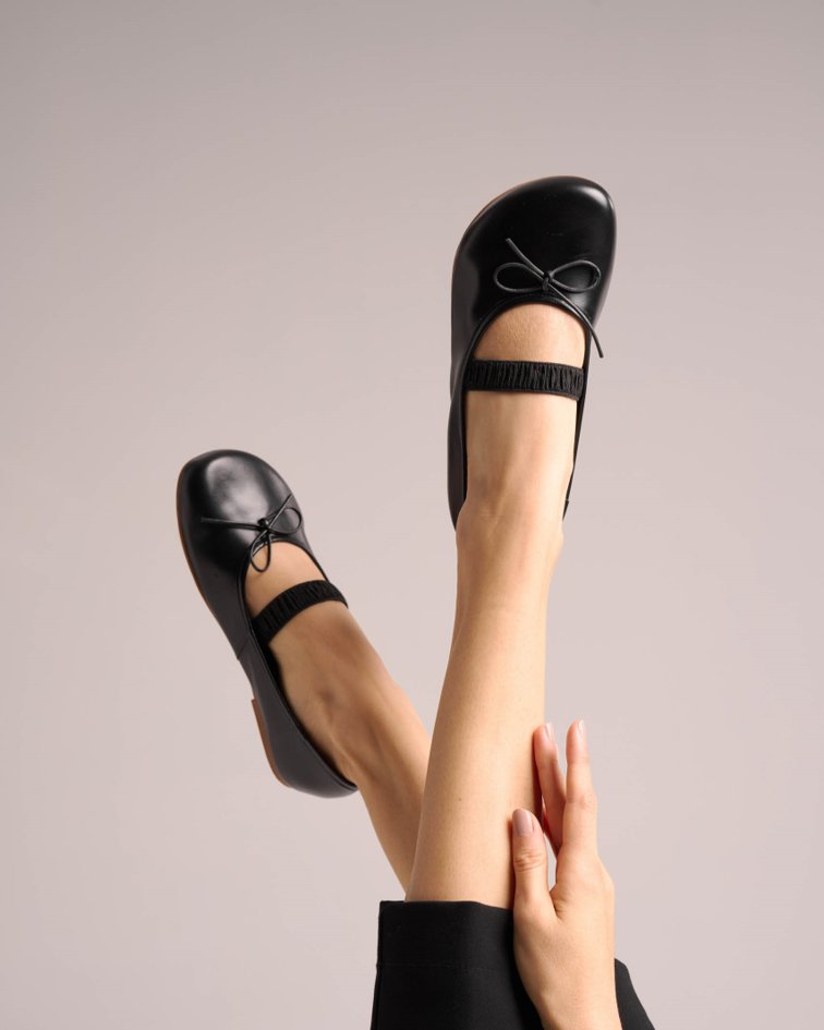 Sapatilha Sapatinhos Pretos Sapato Sapatilha Boneca Fechado