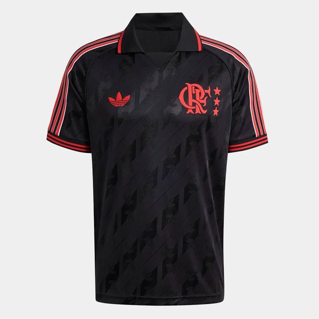 Camisa Flamengo Adidas Lifestyler Preta 2025 KC7921 | Loja do Zico