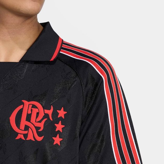 Camisa Flamengo Adidas Lifestyler Preta 2025 KC7921 | Loja do Zico