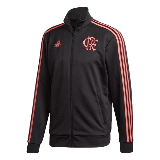 Jaqueta Flamengo Adidas 3-Stripes Track Top Masculina - Preto+