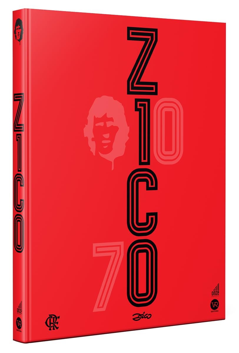 Zico フィギュア 1994年製 背番号10　左手部分に色落有 Livro Zico 70 Anos (Versão 28 x 21cm) apenas 10 com dedicatória do
