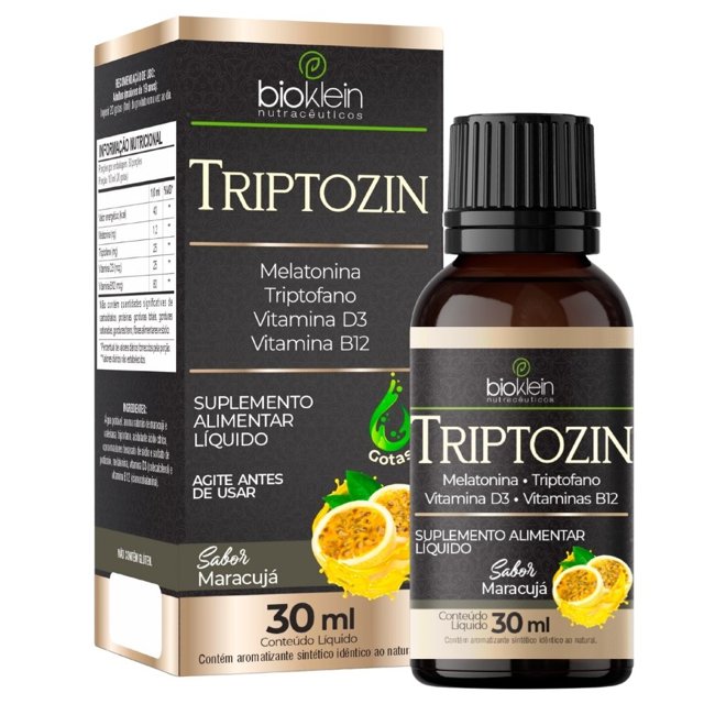 Triptozin (Melatonina, Tiptofano, Vitamina D3 e B12) em gotas 30ml - Bioklein