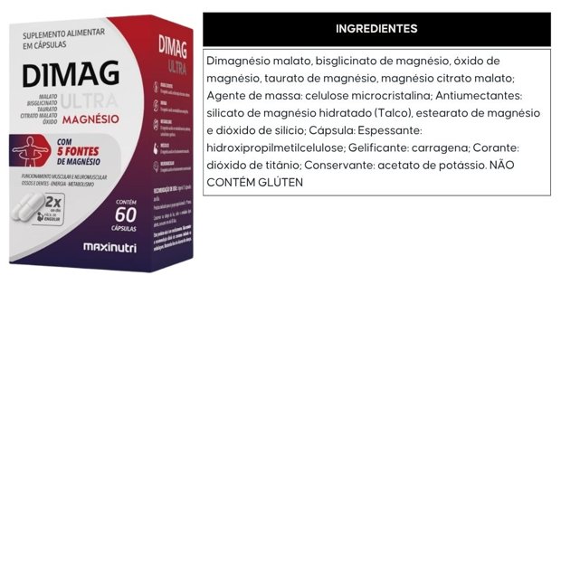 KIT 3X DIMAG ULTRA (5 mangésios) 60 cápsulas - Maxinutri | Natulha