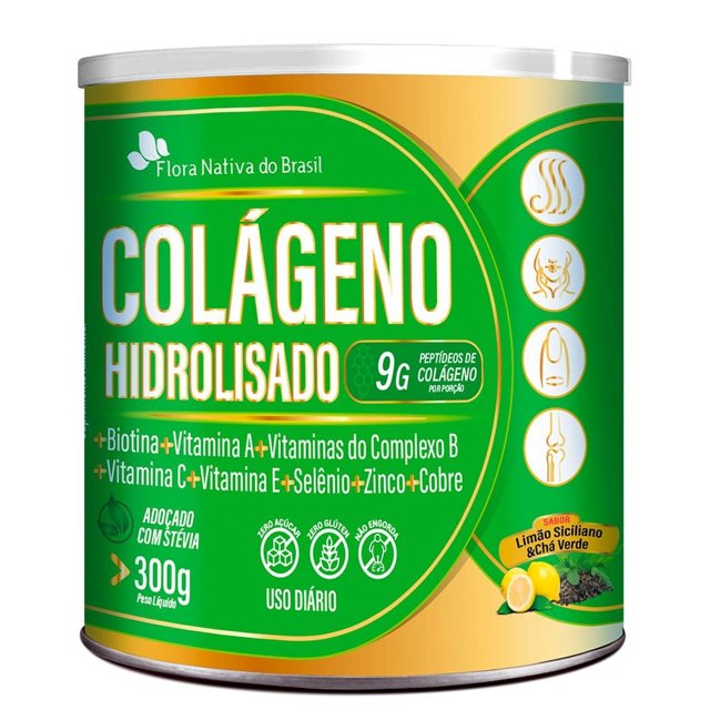 Colageno Hidrolisado Com Vitaminas e Minerais 300g - Flora Nativa
