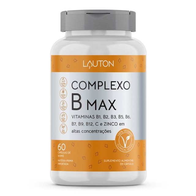 Complexo B Max 60 Cápsulas - Lauton Nutrition