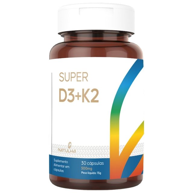 Super D3 + k2 (Mk-7) 30 cápsulas - Natulha