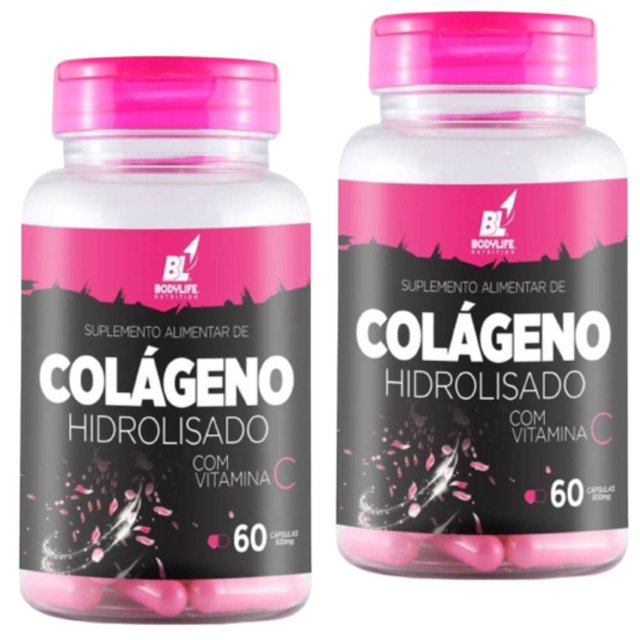 KIT 2X Colágeno Com Vitamina C 60 cápsulas - Body Life
