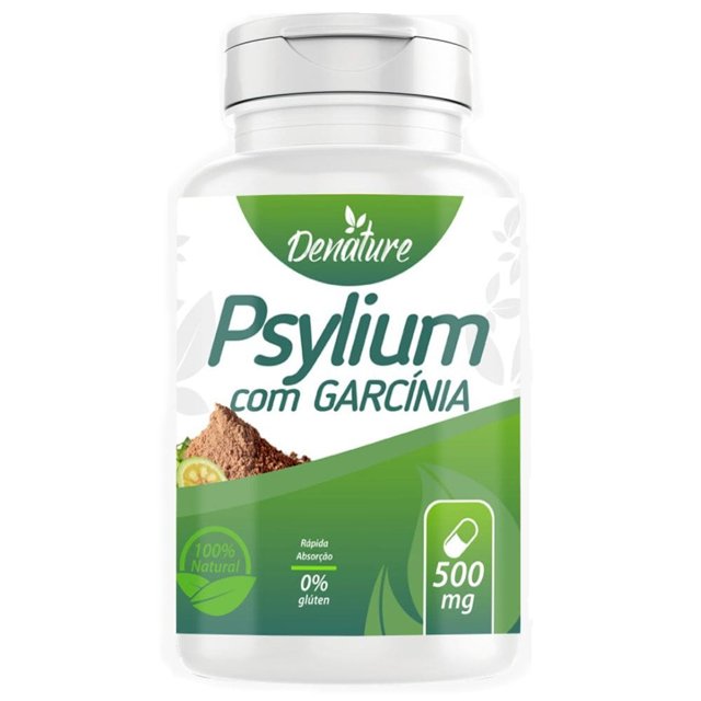 Psyllium com Garcinia 500mg 100 cápsulas - Denature