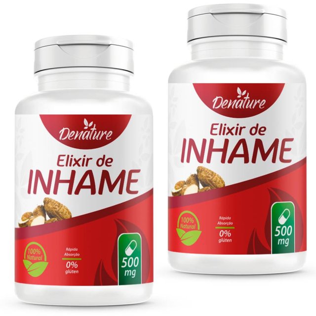 KIT 2X Elixir de Inhame 500mg 100 cápsulas - Denature