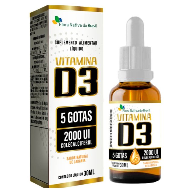 Vitamina D3 em gotas 2000UI 30ml - Flora Nativa
