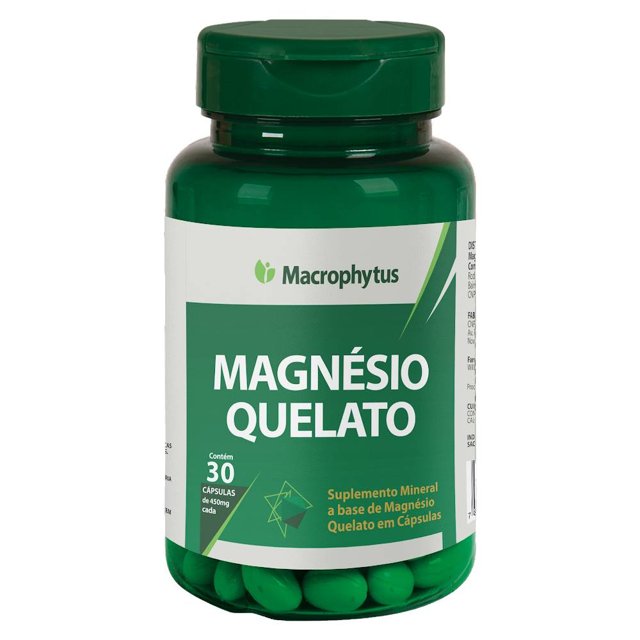 Magnésio Quelato 30 Cápsulas - Macrophytus