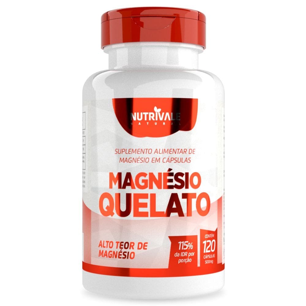 Magnésio Quelato 60 cápsulas Nutrivale Natulha