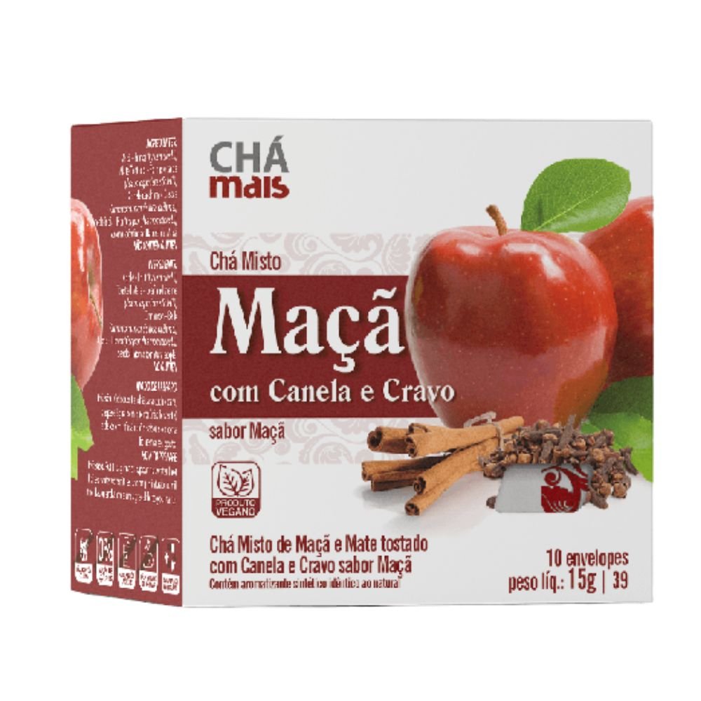 Chá Misto de Maça com Cravo e Canela 10 sachês - Chá mais | Natulha