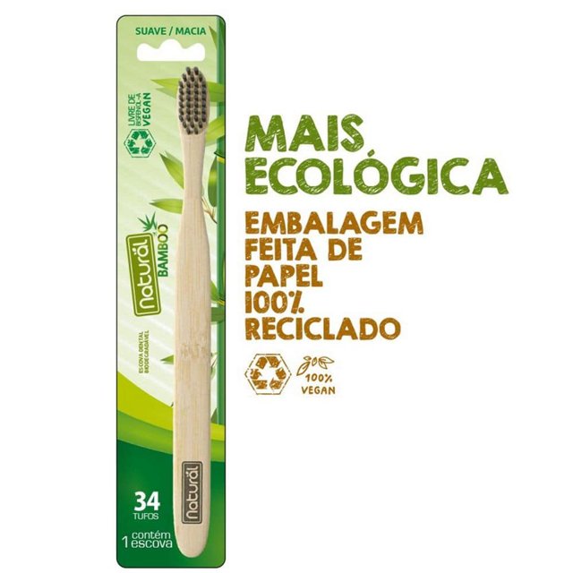 Escova dental Natural Bamboo - Orgânico Natural