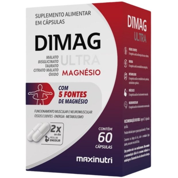 Dimag Ultra 5 Magnésios Malato Bisglicinato Taurato Maxinutri | Natulha