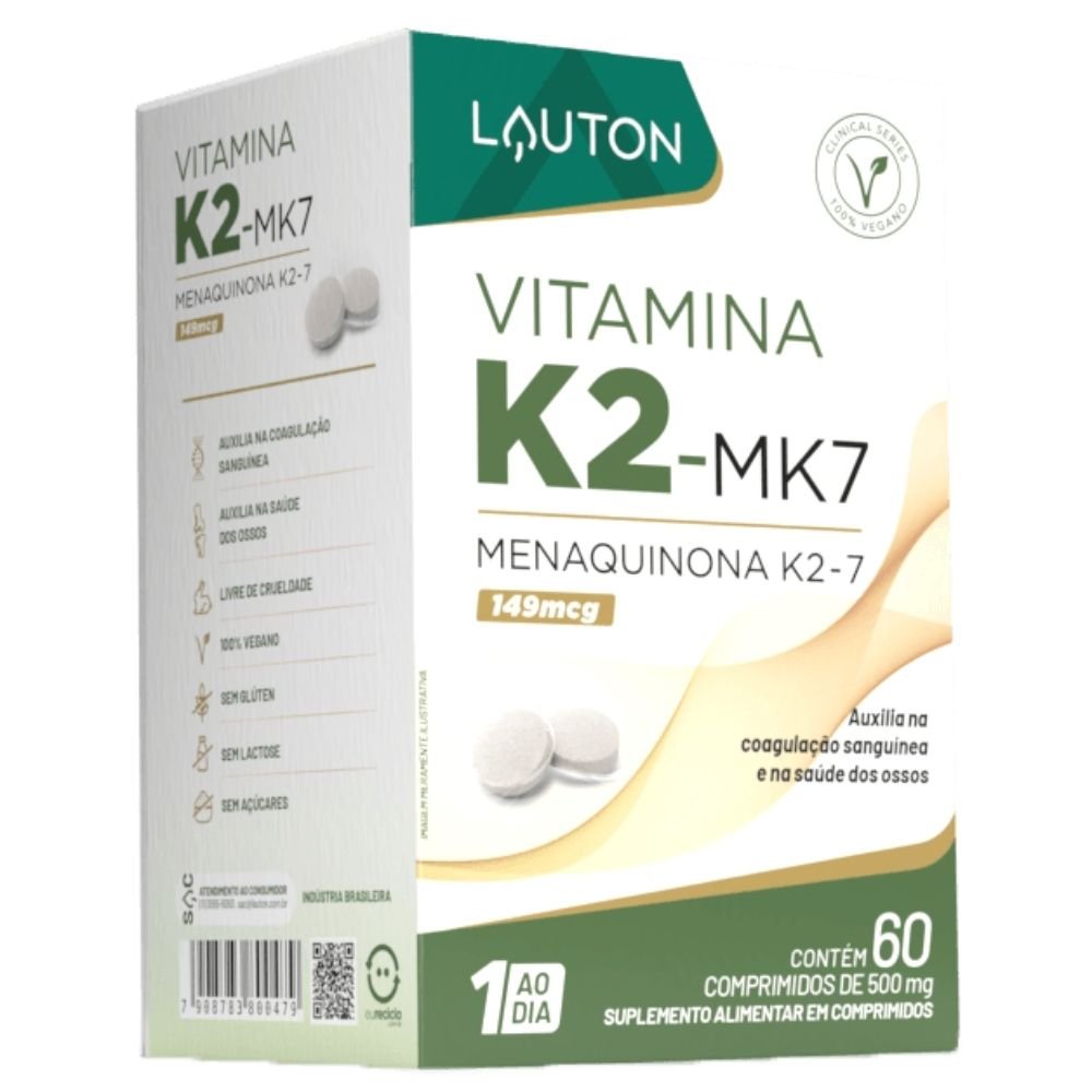 Vitamina K2 (MK-7) 60 comprimidos - Lauton | Natulha