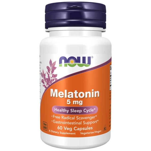 Melatonina 5mg 60 cápsulas -  Now Foods