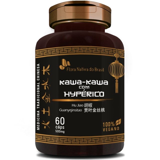 Kawa-Kawa com Hipérico  60 cápsulas - Flora Nativa