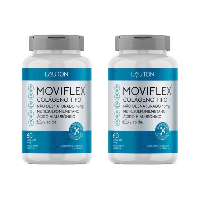 Colageno Tipo 2 + Msm KIT 2X Moviflex ( Colágeno Tipo 2 + MSM + Ácido Hialurônico) 60