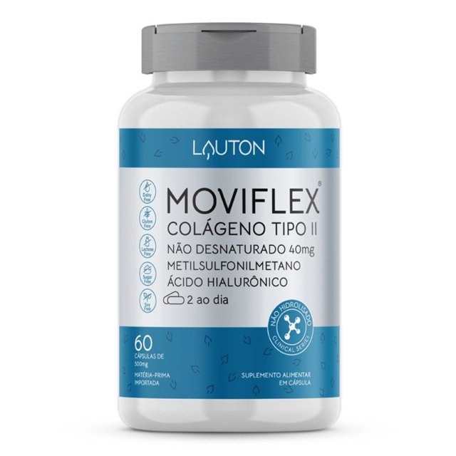 Moviflex ( Colágeno Tipo 2 + MSM + Ácido Hialurônico) 60 cápsulas - Lauton Nurition