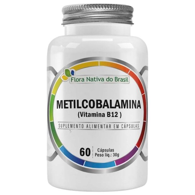 Vitamina B12 (Metilcobalamina) 414% IDR 60 Cápsulas - Flora Nativa ...