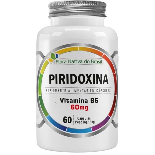 KIT 2X Vitamina B6 (Piridoxina) 60 cápsulas - Flora Nativa