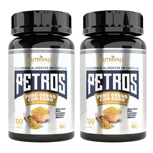 KIT 2X PETROS ( Feno Grego com Boro) 120 Cápsulas - Nutrivale