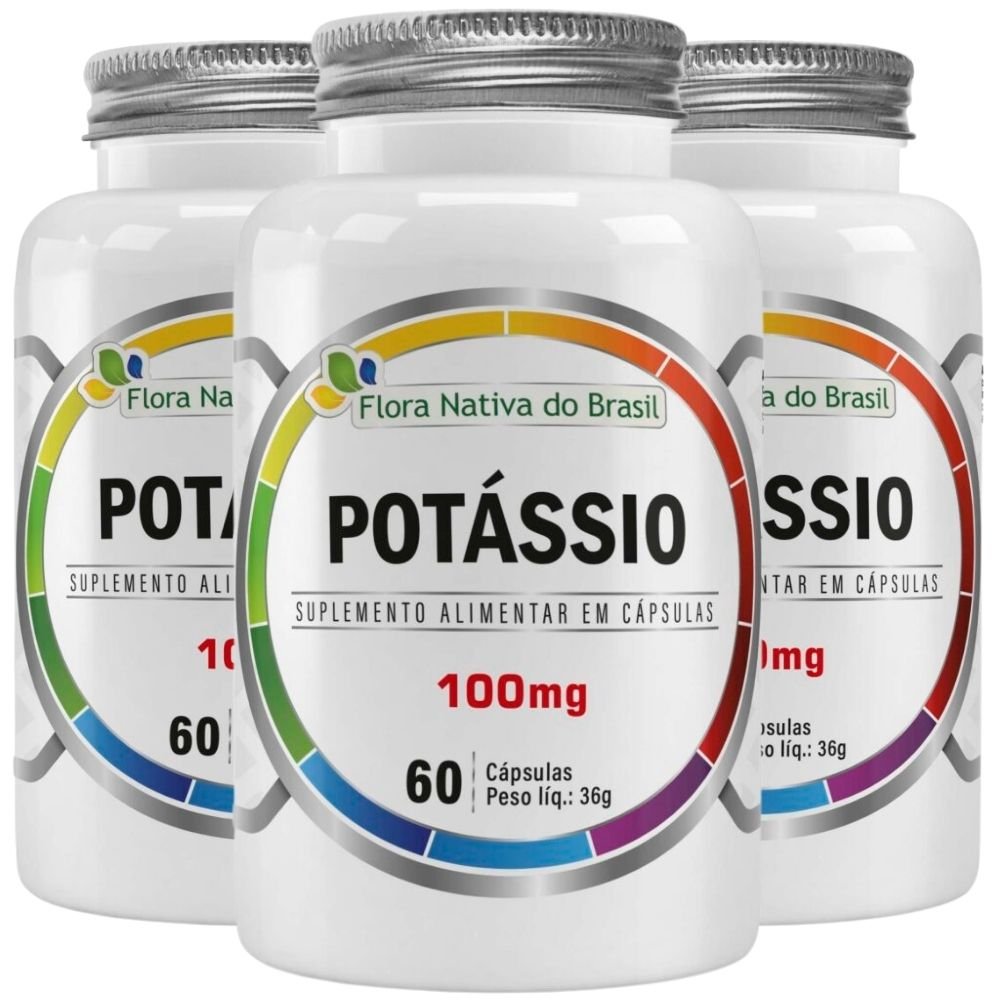 KIT 3X Potássio 60 Cápsulas - Flora Nativa | Natulha