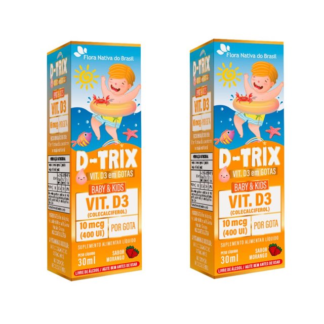 KIT 2X D-TRIX ( Vitamina D3 infantil) 30ml - Flora Nativa