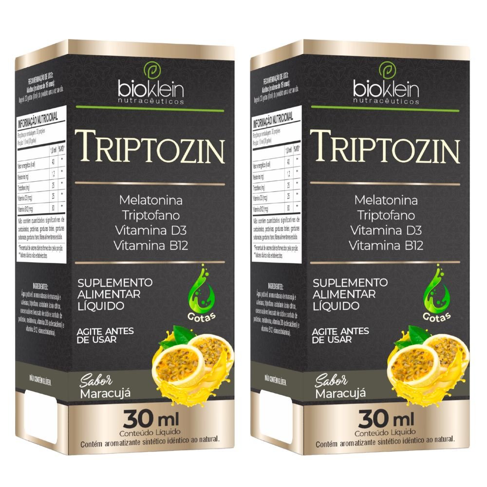 KIT 2X Triptozin (Melatonina, Tiptofano, Vitamina D3 e B12) em