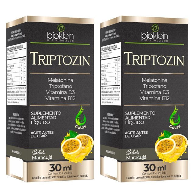 KIT 2X Triptozin (Melatonina, Tiptofano, Vitamina D3 e B12) em gotas 30ml - Bioklein