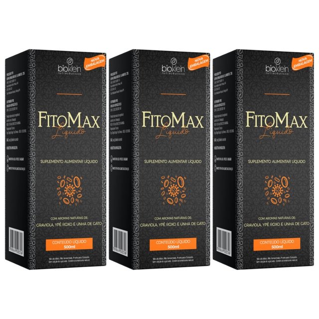 KIT 3X FitoMax (Ypê Roxo, Unha de Gato e Camomila) 500ml - Bioklein