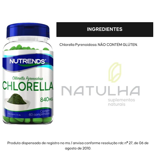 KIT 2X Chlorella 840mg 60 comprimidos - Nutrends