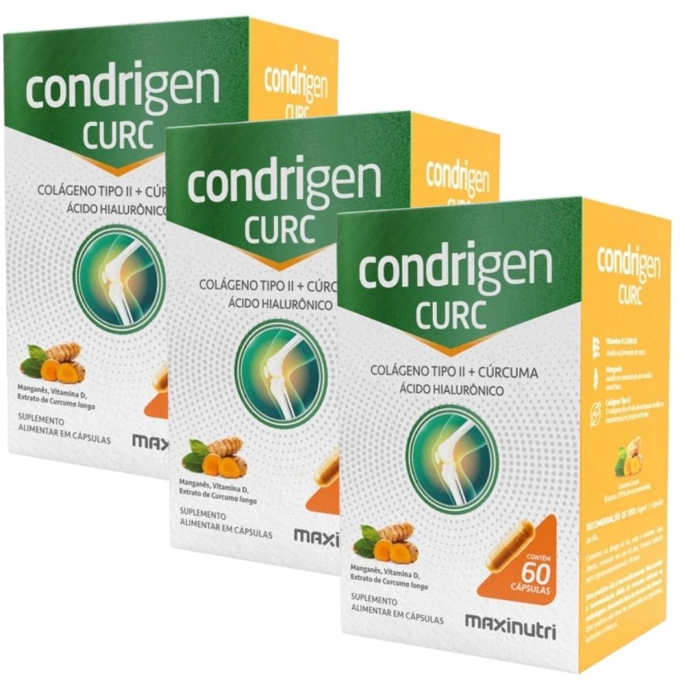 KIT 3X Condrigen CURC 60 cápsulas - Maxinutri | Natulha