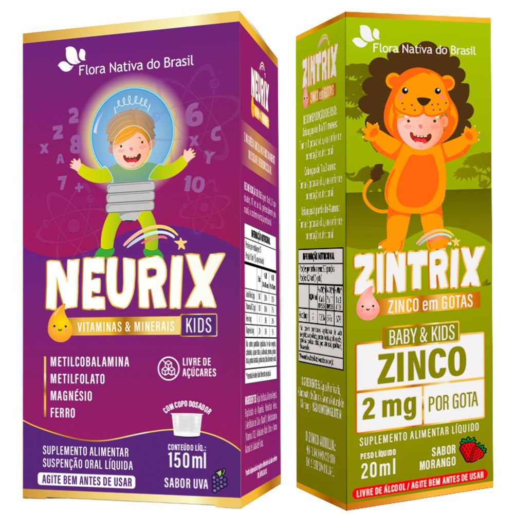 KIT NEURIX + ZINTRIX - Flora Nativa | Natulha