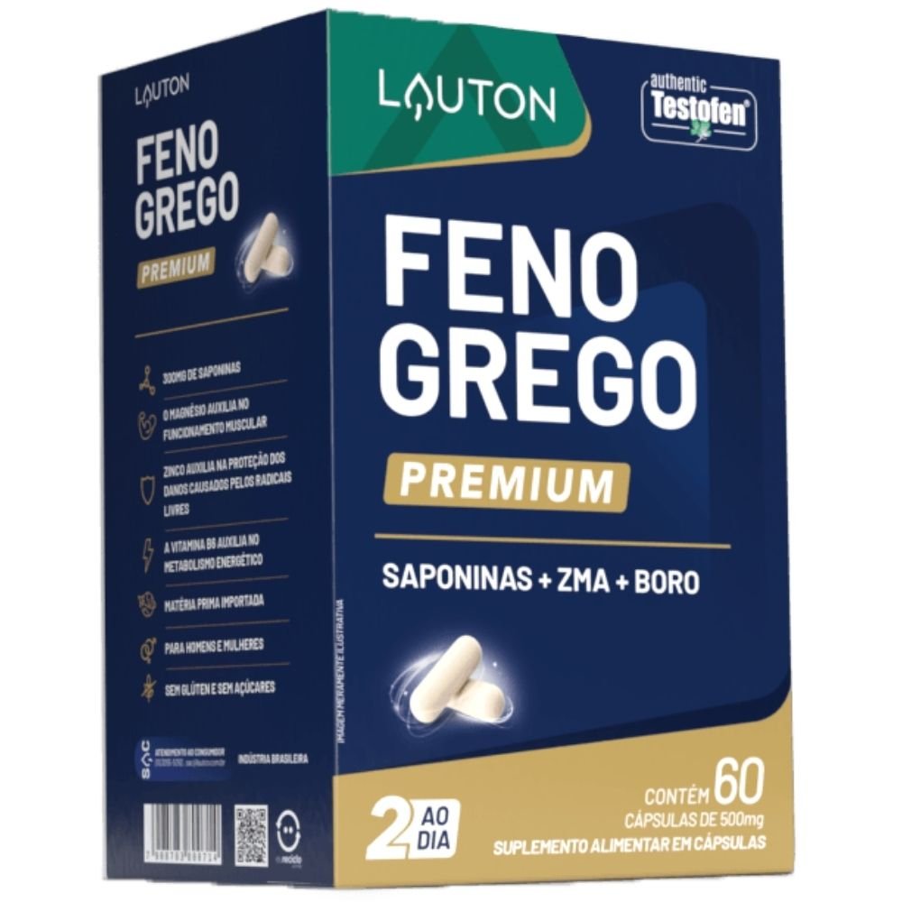 Feno Grego Premium Testofen® 60 cápsulas - Lauton | Natulha