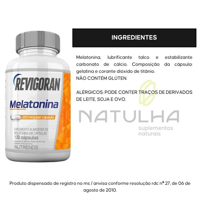 KIT 3X Revigoran Melatonina 120 cápsulas - Nutrends