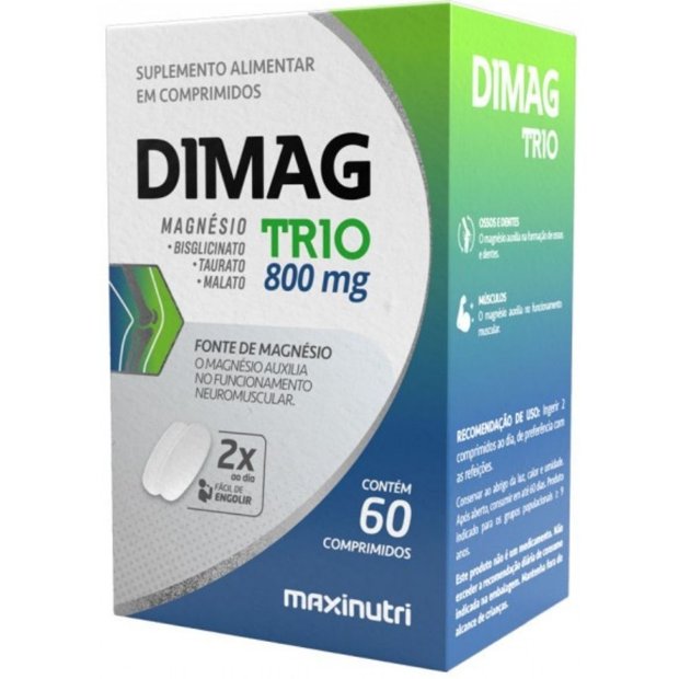 Dimag TRIO (blend de magnésio) 60 comprimidos - Maxinutri | Natulha