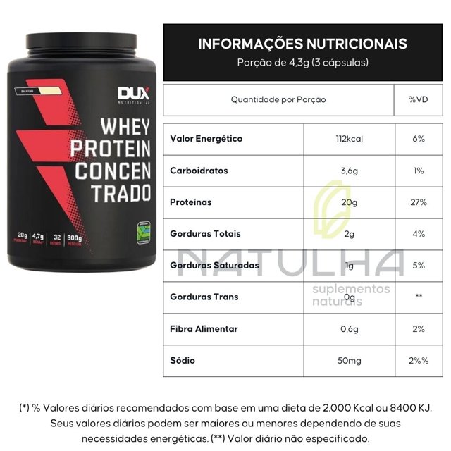 Whey Protein Concentrado 900g - Dux Nutrition