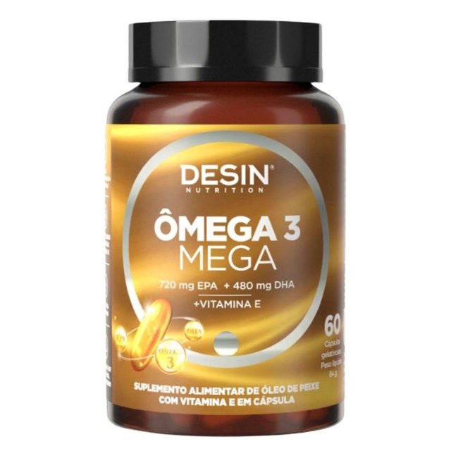 Ômega 3 + Vitamina E 60 cápsulas - Desin Nutrition