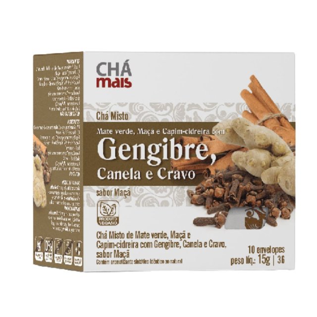 Chá Misto de Gengibre, Cravo e Canela 10 sachês - Chá mais | Natulha