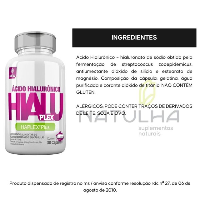 KIT 2X HialuPlex ( Ácido Hialurônico HAPLEX® Plus) 30 cápsulas - Nutrends