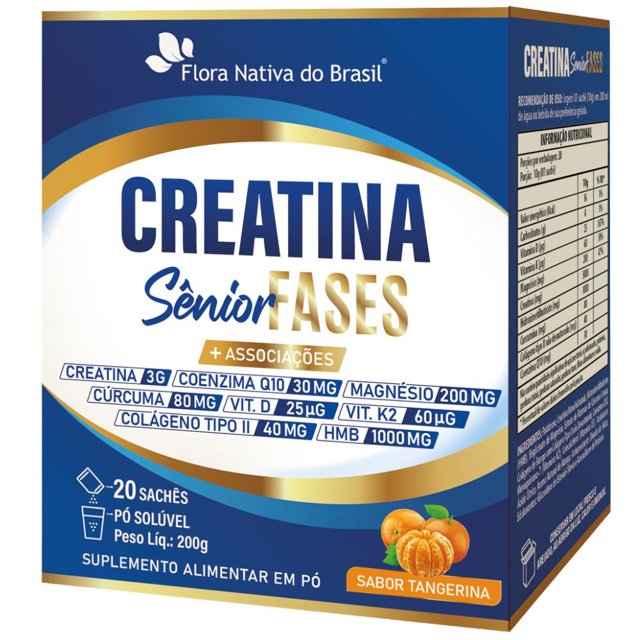 Creatina Sênior Fases 20 Sachês - Flora Nativa do Brasil | Natulha