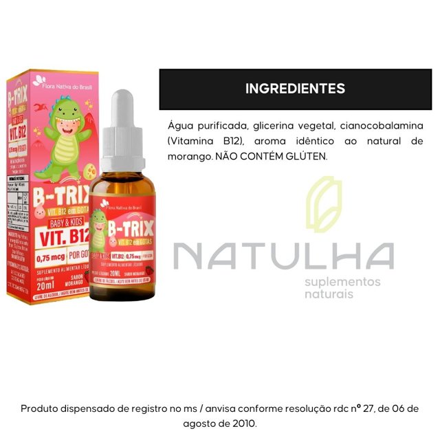 KIT 3X B-TRIX (Vitamina B12 Infantil) 20ml - Flora Nativa