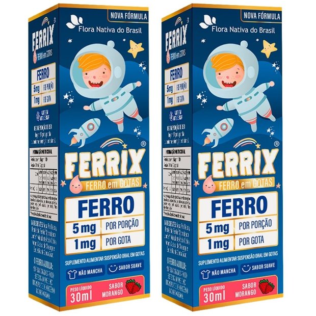 Ferrix KIT 2X FERRIX (Ferro infantil) 30ml - Flora Nativa | Natulha