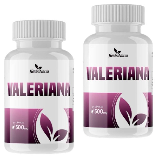 KIT 2X Valeriana 500mg 60 Cápsulas - Herbanatus | Natulha