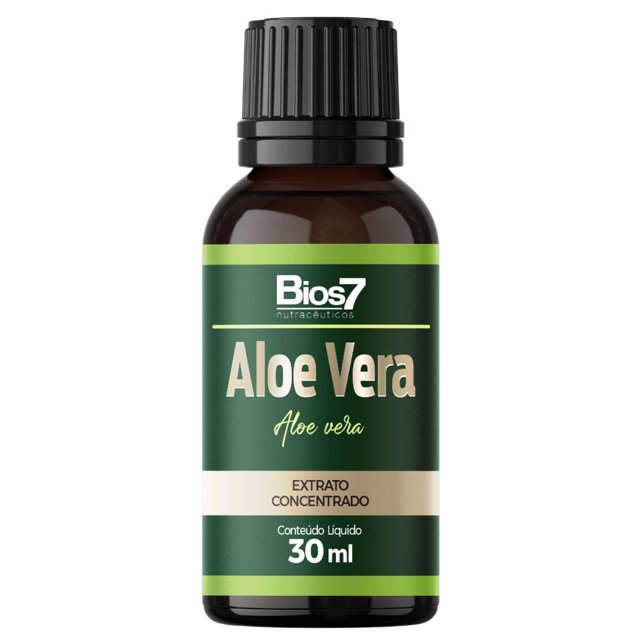 Aloe Vera (Babosa) em Gotas Extrato Concentrado 30ml - Bios7 | Natulha